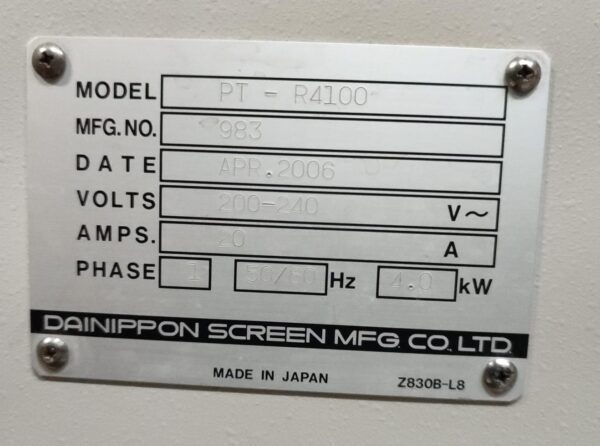 CTP Screen PTR4100 COMPLETO